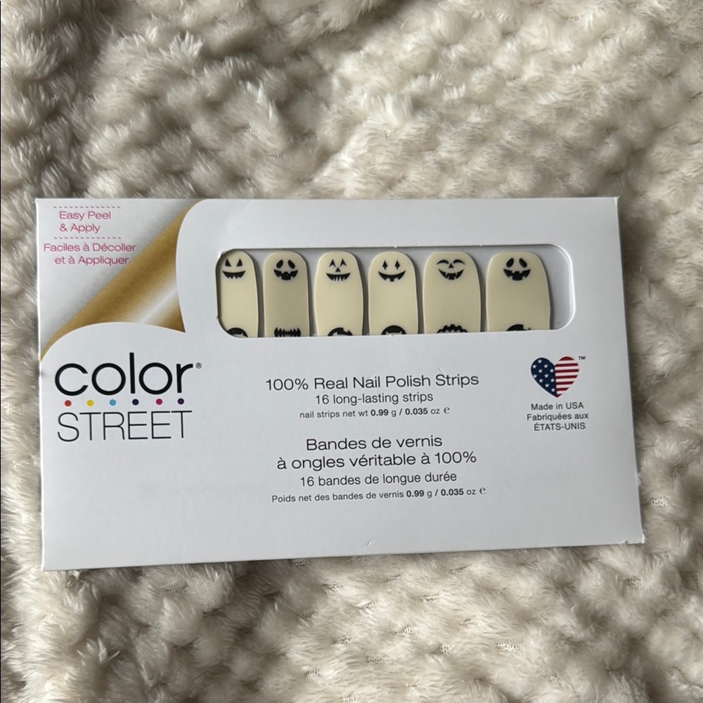 Color Street Halloween Pumpkin Nail Strips Face the Jacks